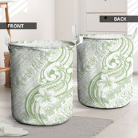 Hawaii Plumeria Lokelani Pikake Lei Laundry Basket Oma'oma'o Polynesian Tattoo