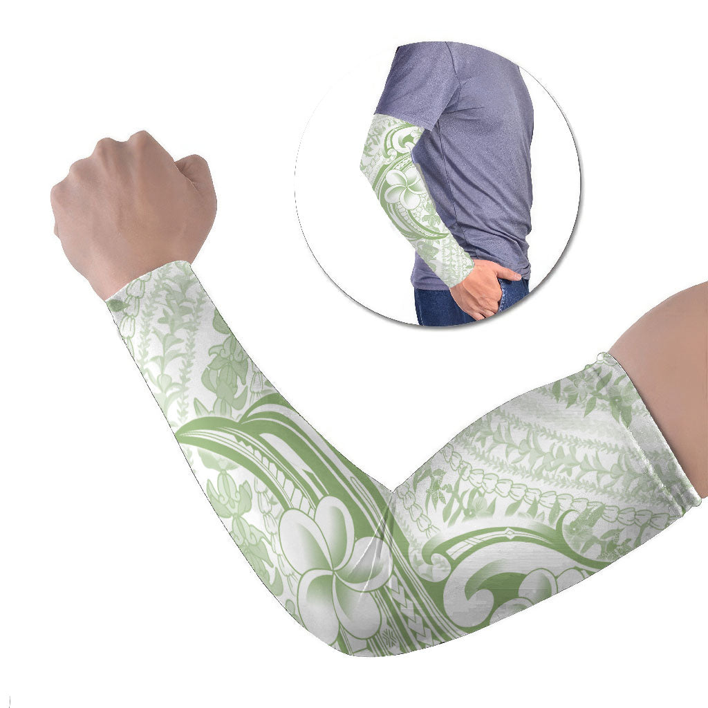 Hawaii Plumeria Lokelani Pikake Lei Arm Sleeves Oma'oma'o Polynesian Tattoo