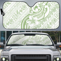 Hawaii Plumeria Lokelani Pikake Lei Auto Sun Shade Oma'oma'o Polynesian Tattoo