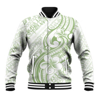 Hawaii Plumeria Lokelani Pikake Lei Baseball Jacket Oma'oma'o Polynesian Tattoo