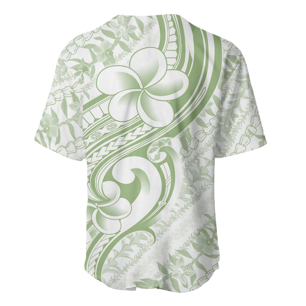 Hawaii Plumeria Lokelani Pikake Lei Baseball Jersey Oma'oma'o Polynesian Tattoo
