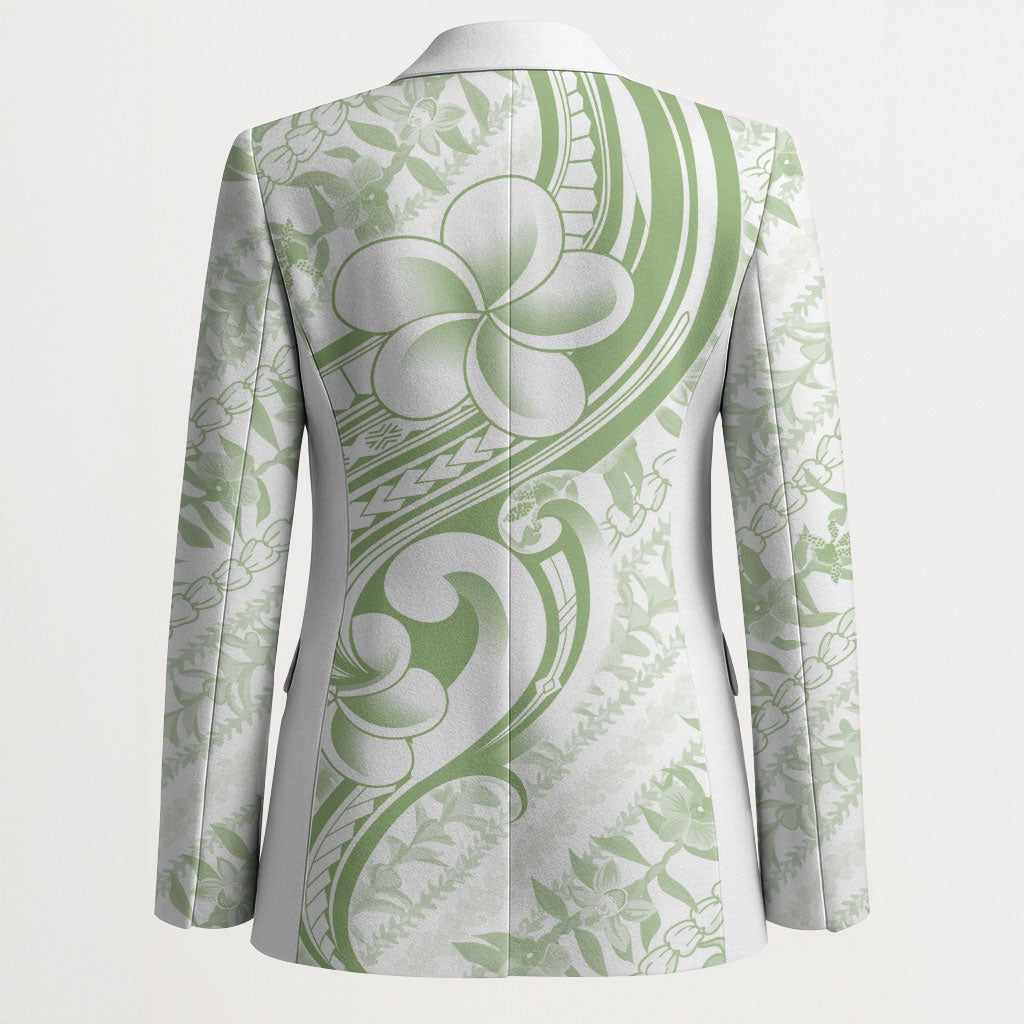 Hawaii Plumeria Lokelani Pikake Lei Blazer Oma'oma'o Polynesian Tattoo