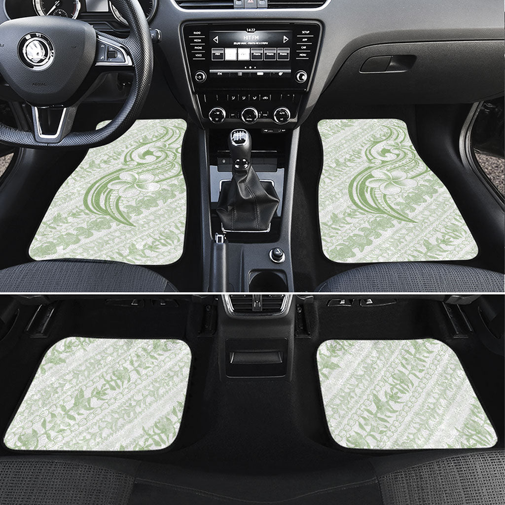 Hawaii Plumeria Lokelani Pikake Lei Car Mats Oma'oma'o Polynesian Tattoo