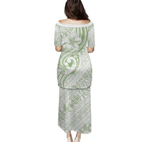 Hawaii Plumeria Lokelani Pikake Lei Family Matching Puletasi and Hawaiian Shirt Oma'oma'o Polynesian Tattoo LT9 - Polynesian Pride