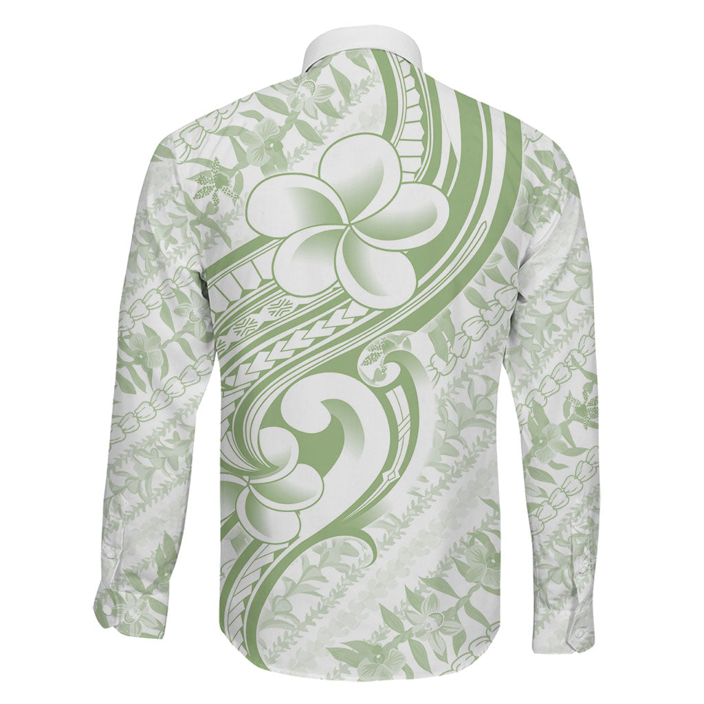 Hawaii Plumeria Lokelani Pikake Lei Family Matching Tank Maxi Dress and Hawaiian Shirt Oma'oma'o Polynesian Tattoo LT9 - Polynesian Pride