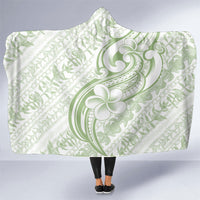 Hawaii Plumeria Lokelani Pikake Lei Hooded Blanket Oma'oma'o Polynesian Tattoo