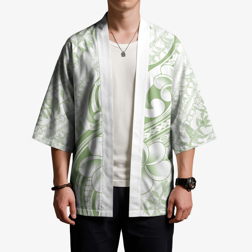 Hawaii Plumeria Lokelani Pikake Lei Kimono Oma'oma'o Polynesian Tattoo