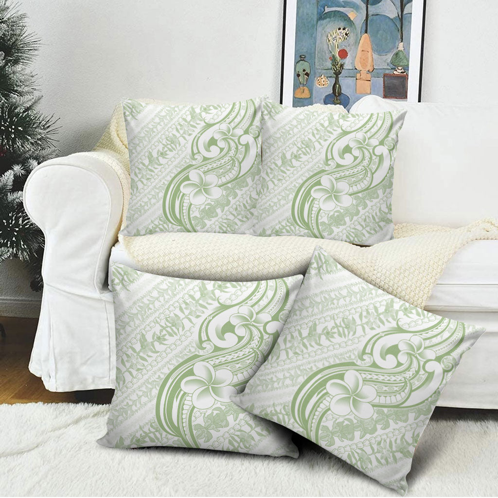 Hawaii Plumeria Lokelani Pikake Lei Pillow Cover Oma'oma'o Polynesian Tattoo LT9 - Polynesian Pride