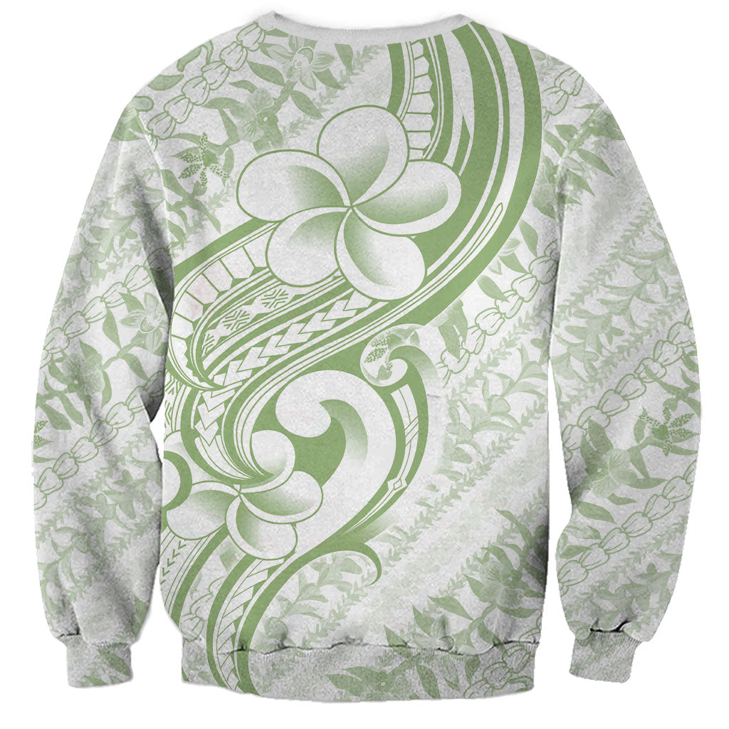 Hawaii Plumeria Lokelani Pikake Lei Sweatshirt Oma'oma'o Polynesian Tattoo