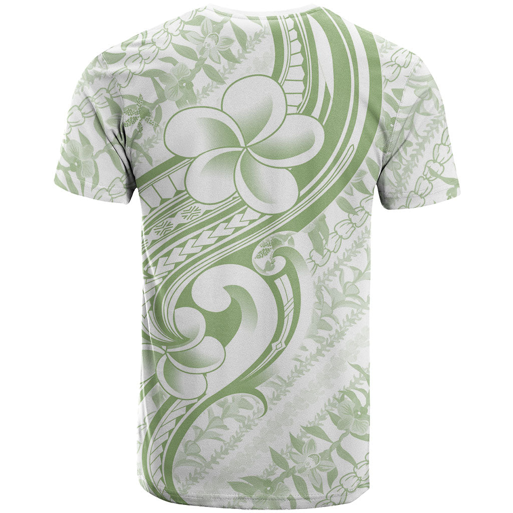 Hawaii Plumeria Lokelani Pikake Lei T Shirt Oma'oma'o Polynesian Tattoo