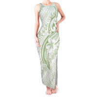 Hawaii Plumeria Lokelani Pikake Lei Tank Maxi Dress Oma'oma'o Polynesian Tattoo