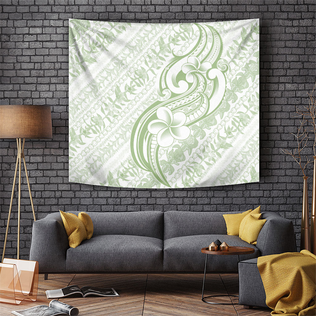 Hawaii Plumeria Lokelani Pikake Lei Tapestry Oma'oma'o Polynesian Tattoo