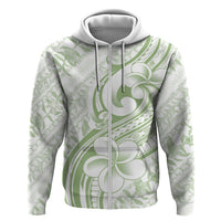 Hawaii Plumeria Lokelani Pikake Lei Zip Hoodie Oma'oma'o Polynesian Tattoo