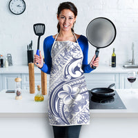 Hawaii Plumeria Lokelani Pikake Lei Apron Navy Blue Polynesian Tattoo