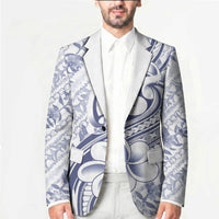 Hawaii Plumeria Lokelani Pikake Lei Blazer Navy Blue Polynesian Tattoo