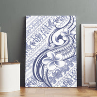 Hawaii Plumeria Lokelani Pikake Lei Canvas Wall Art Navy Blue Polynesian Tattoo LT9 - Polynesian Pride