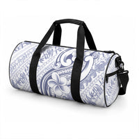 Hawaii Plumeria Lokelani Pikake Lei Duffle Bag Navy Blue Polynesian Tattoo LT9 - Polynesian Pride