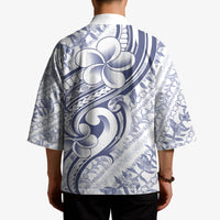 Hawaii Plumeria Lokelani Pikake Lei Kimono Navy Blue Polynesian Tattoo