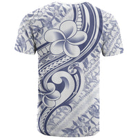 Hawaii Plumeria Lokelani Pikake Lei T Shirt Navy Blue Polynesian Tattoo
