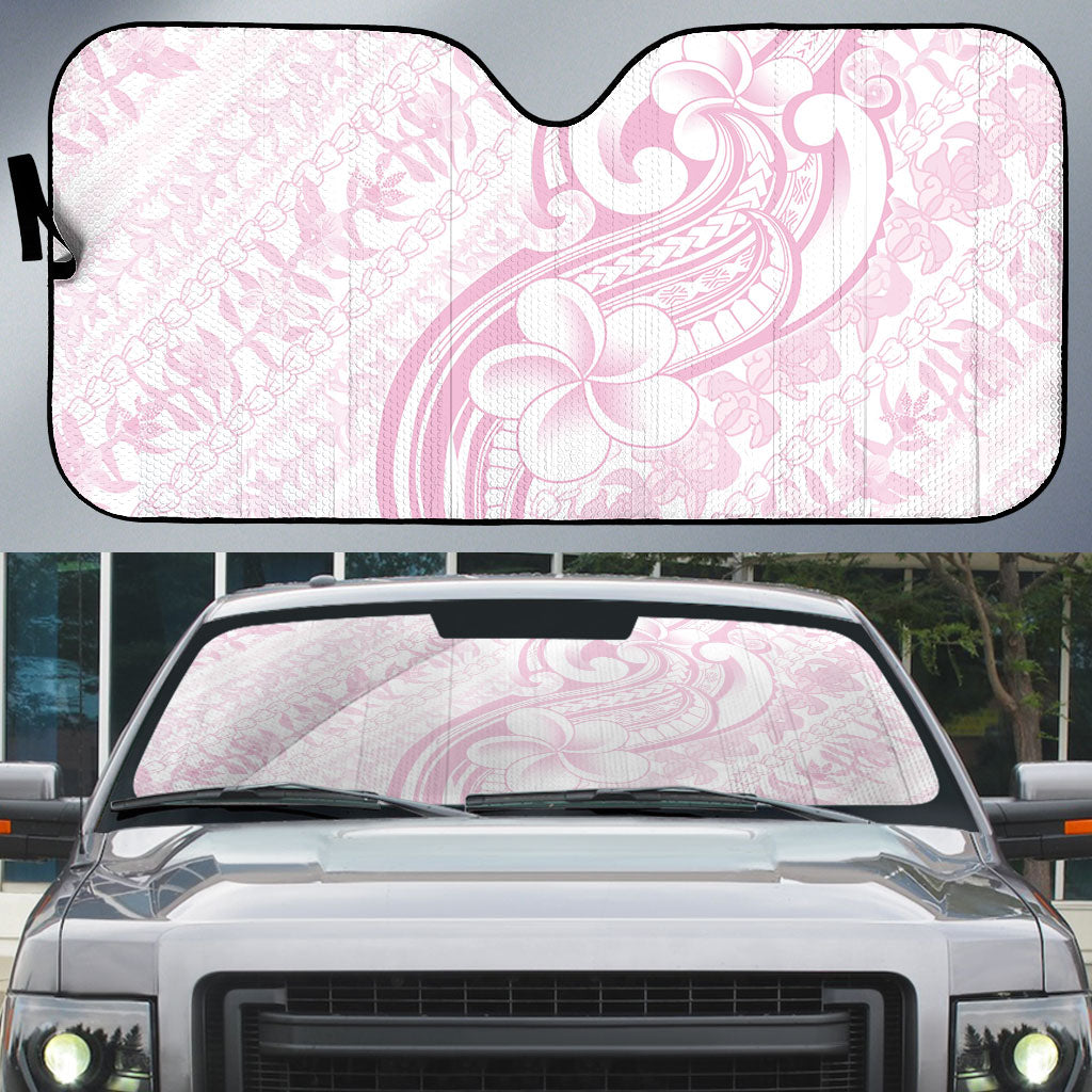 Hawaii Plumeria Lokelani Pikake Lei Auto Sun Shade Poni Mama Polynesian Tattoo
