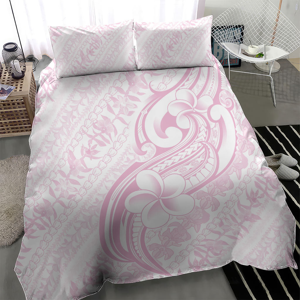 Hawaii Plumeria Lokelani Pikake Lei Bedding Set Poni Mama Polynesian Tattoo LT9 - Polynesian Pride