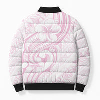 Hawaii Plumeria Lokelani Pikake Lei Bomber Puffer Jacket Poni Mama Polynesian Tattoo