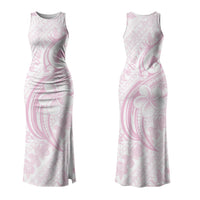 Hawaii Plumeria Lokelani Pikake Lei Couples Matching Tank Maxi Dress and Long Sleeve Button Shirt Poni Mama Polynesian Tattoo LT9 - Polynesian Pride