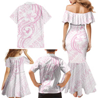 Hawaii Plumeria Lokelani Pikake Lei Family Matching Mermaid Dress and Hawaiian Shirt Poni Mama Polynesian Tattoo LT9 - Polynesian Pride