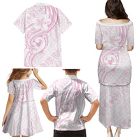 Hawaii Plumeria Lokelani Pikake Lei Family Matching Puletasi and Hawaiian Shirt Poni Mama Polynesian Tattoo LT9 - Polynesian Pride