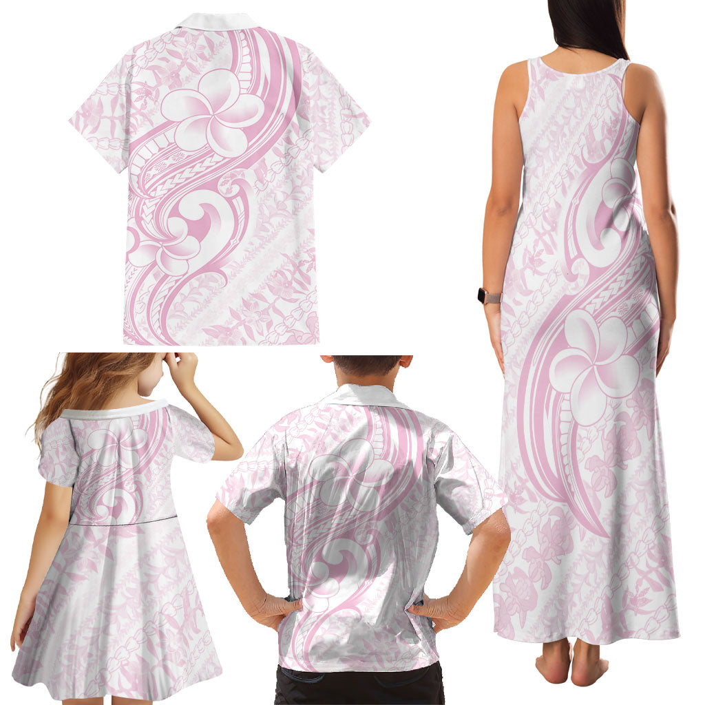 Hawaii Plumeria Lokelani Pikake Lei Family Matching Tank Maxi Dress and Hawaiian Shirt Poni Mama Polynesian Tattoo LT9 - Polynesian Pride
