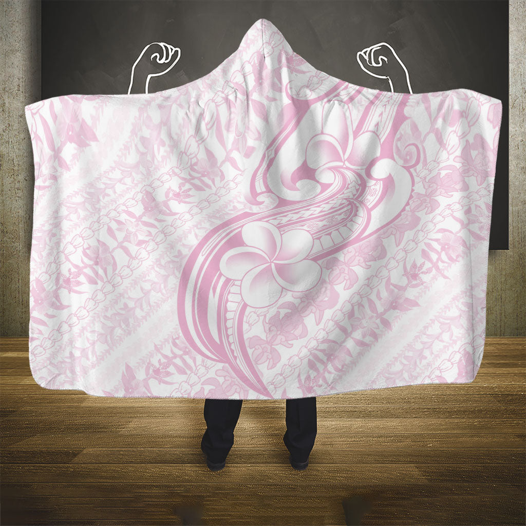 Hawaii Plumeria Lokelani Pikake Lei Hooded Blanket Poni Mama Polynesian Tattoo