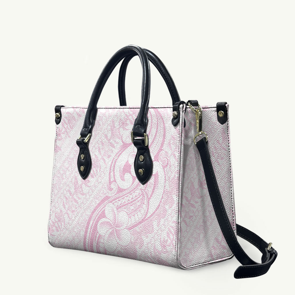 Hawaii Plumeria Lokelani Pikake Lei Leather Bag Poni Mama Polynesian Tattoo