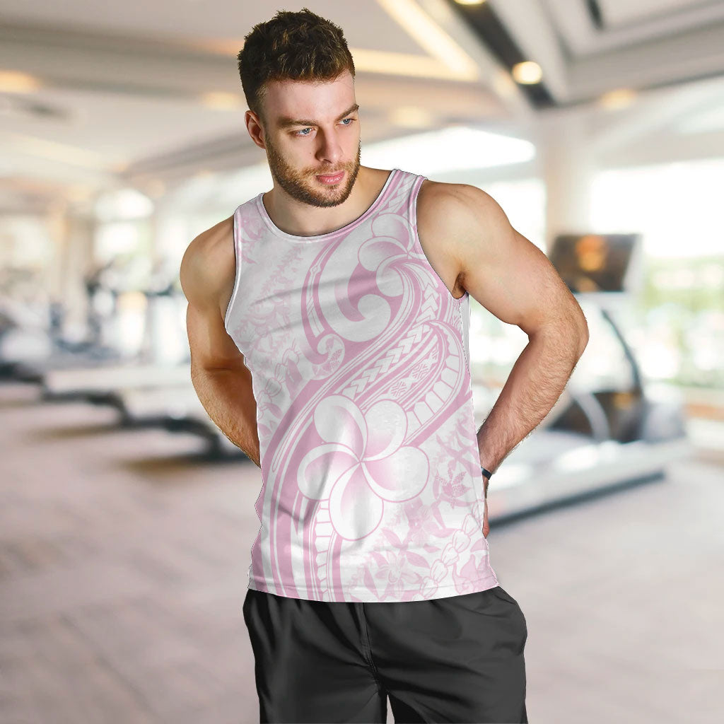 Hawaii Plumeria Lokelani Pikake Lei Men Tank Top Poni Mama Polynesian Tattoo