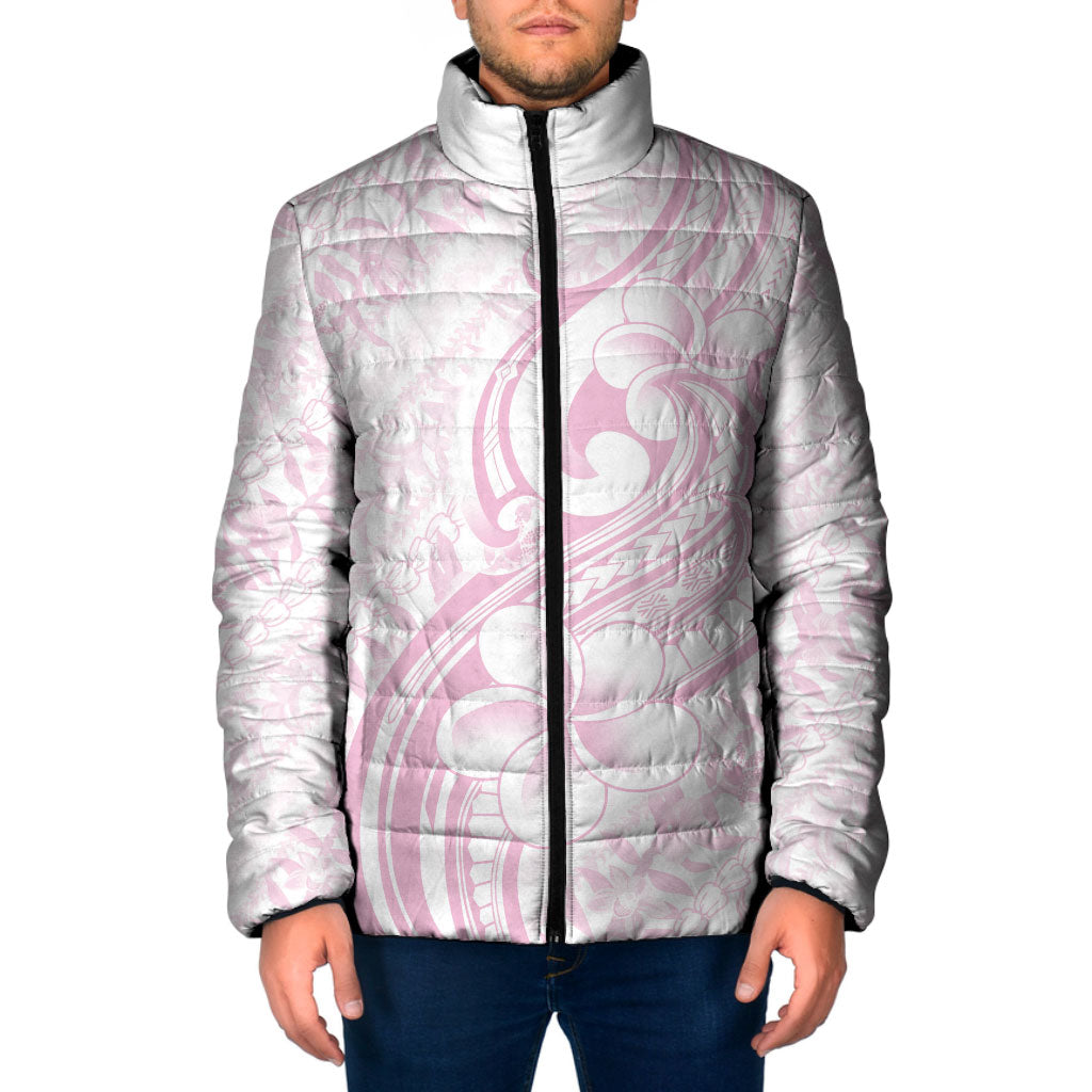 Hawaii Plumeria Lokelani Pikake Lei Padded Jacket Poni Mama Polynesian Tattoo