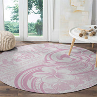 Hawaii Plumeria Lokelani Pikake Lei Round Carpet Poni Mama Polynesian Tattoo