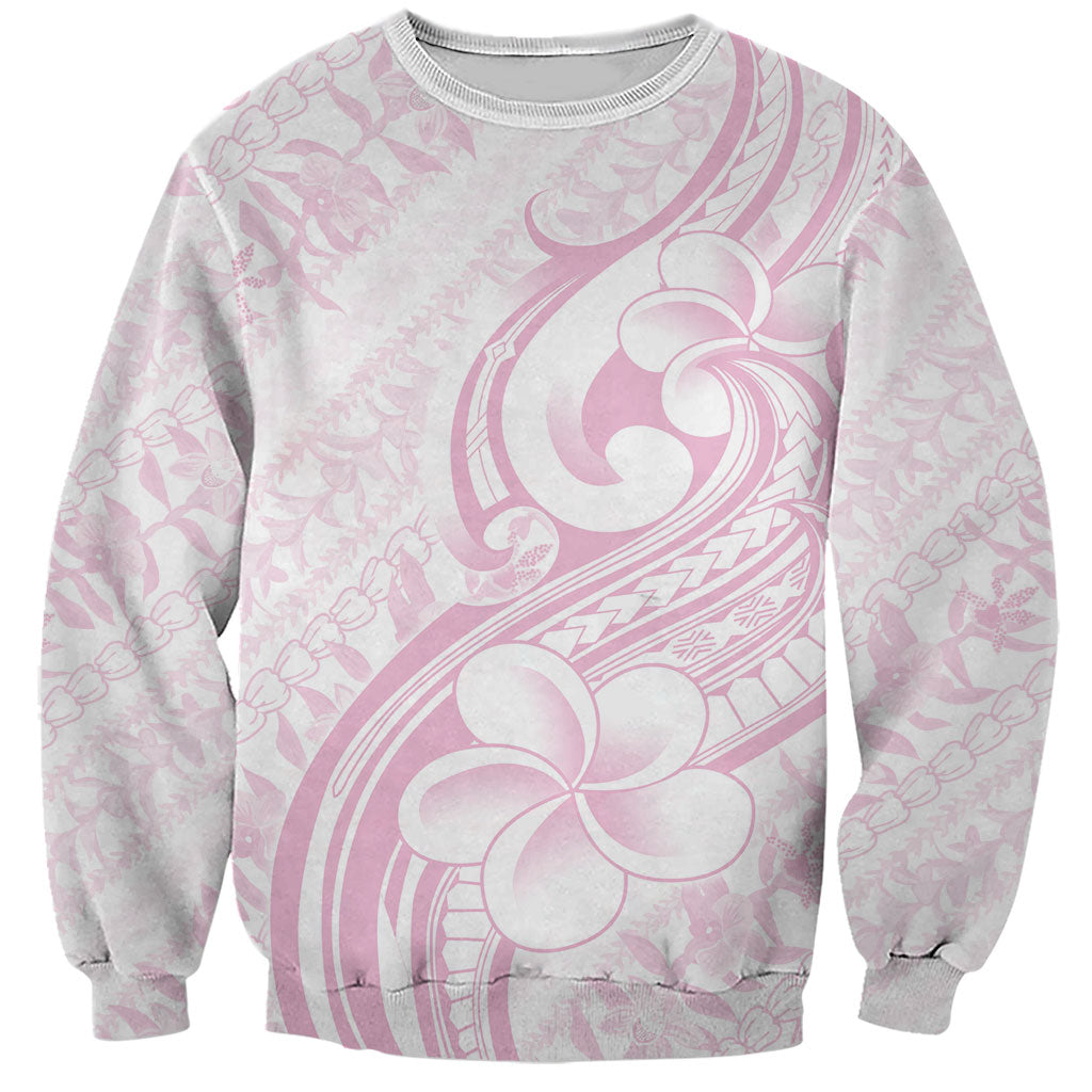 Hawaii Plumeria Lokelani Pikake Lei Sweatshirt Poni Mama Polynesian Tattoo