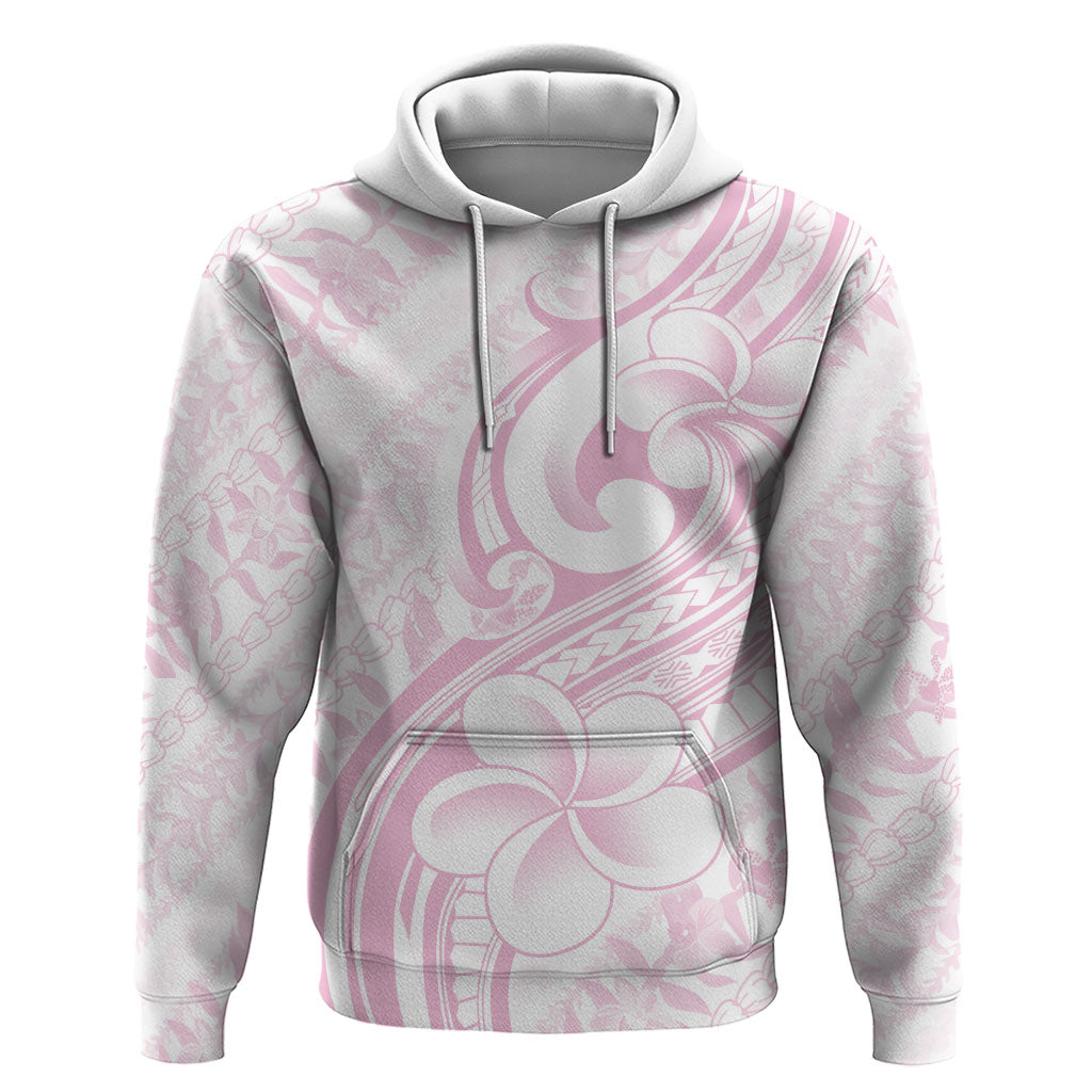 Hawaii Plumeria Lokelani Pikake Lei Zip Hoodie Poni Mama Polynesian Tattoo