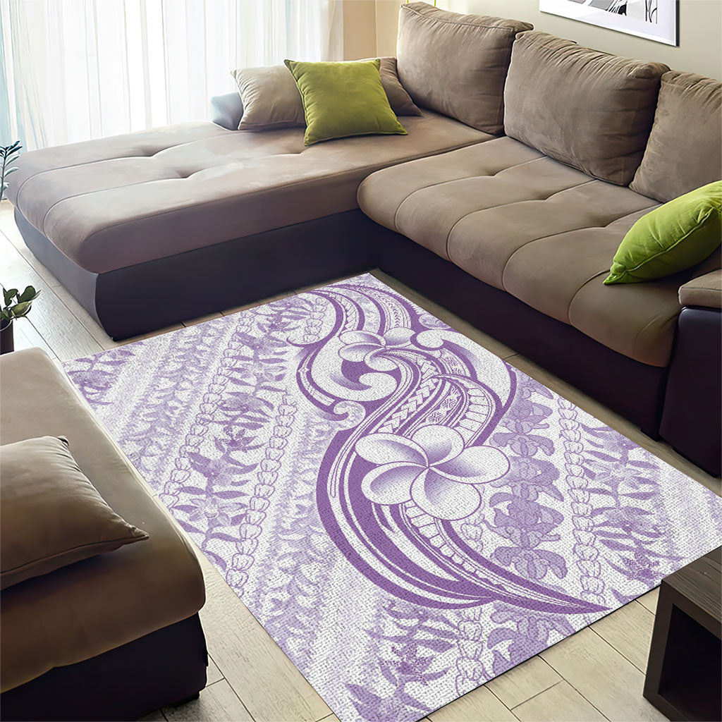 Hawaii Plumeria Lokelani Pikake Lei Area Rug Poni Polynesian Tattoo