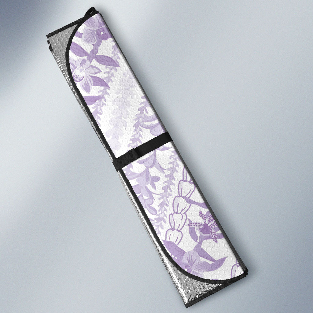 Hawaii Plumeria Lokelani Pikake Lei Auto Sun Shade Poni Polynesian Tattoo LT9 - Polynesian Pride