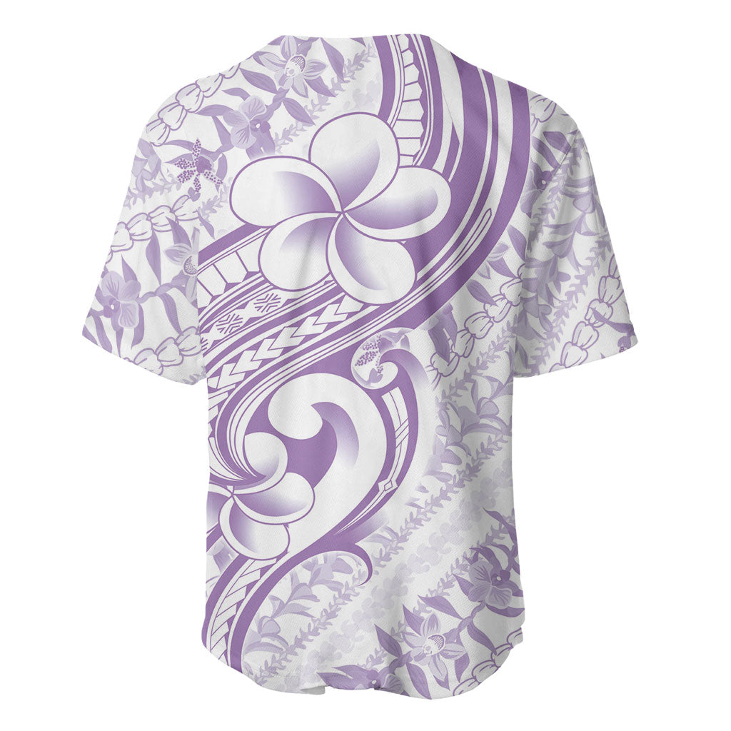 Hawaii Plumeria Lokelani Pikake Lei Baseball Jersey Poni Polynesian Tattoo