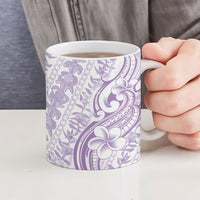 Hawaii Plumeria Lokelani Pikake Lei Ceramic Mug Poni Polynesian Tattoo