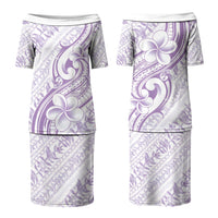 Hawaii Plumeria Lokelani Pikake Lei Couples Matching Puletasi and Hawaiian Shirt Poni Polynesian Tattoo LT9 - Polynesian Pride