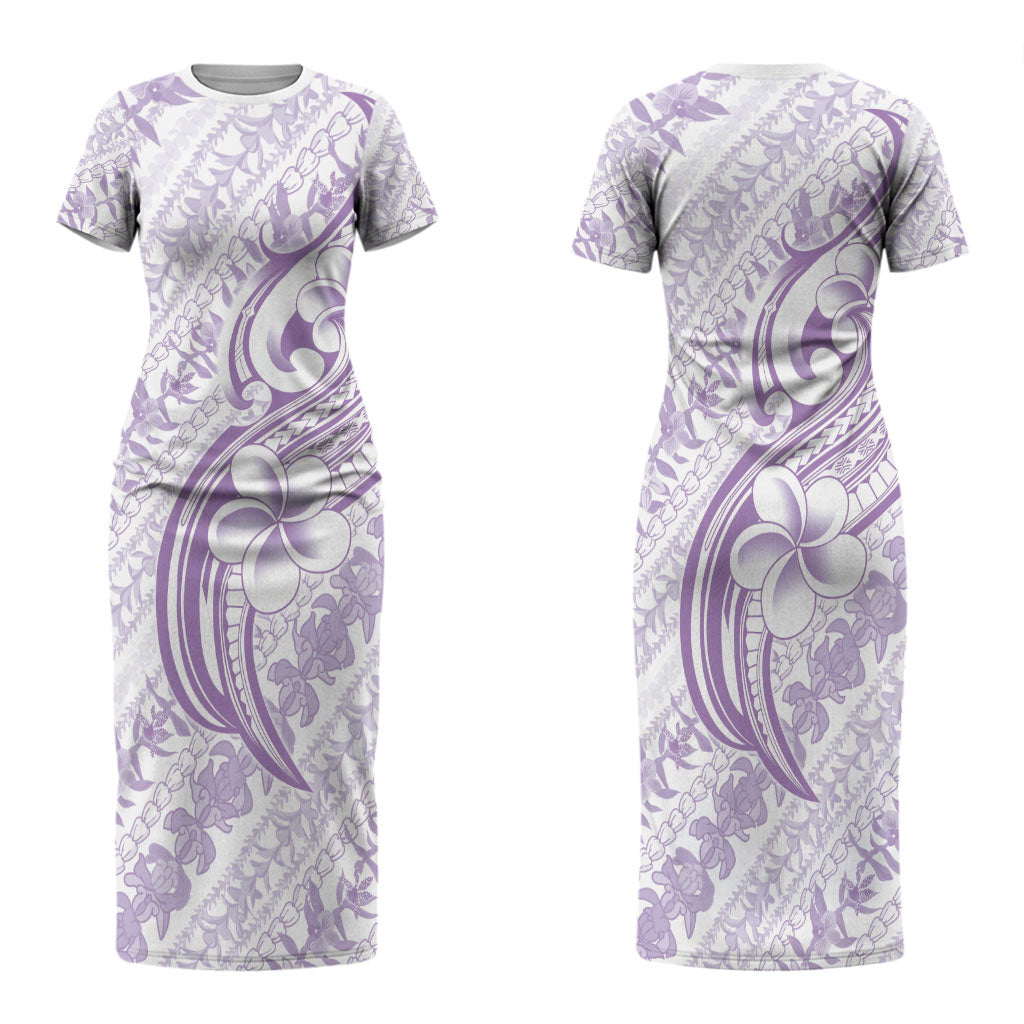 Hawaii Plumeria Lokelani Pikake Lei Couples Matching Short Sleeve Bodycon Dress and Long Sleeve Button Shirt Poni Polynesian Tattoo LT9 - Polynesian Pride