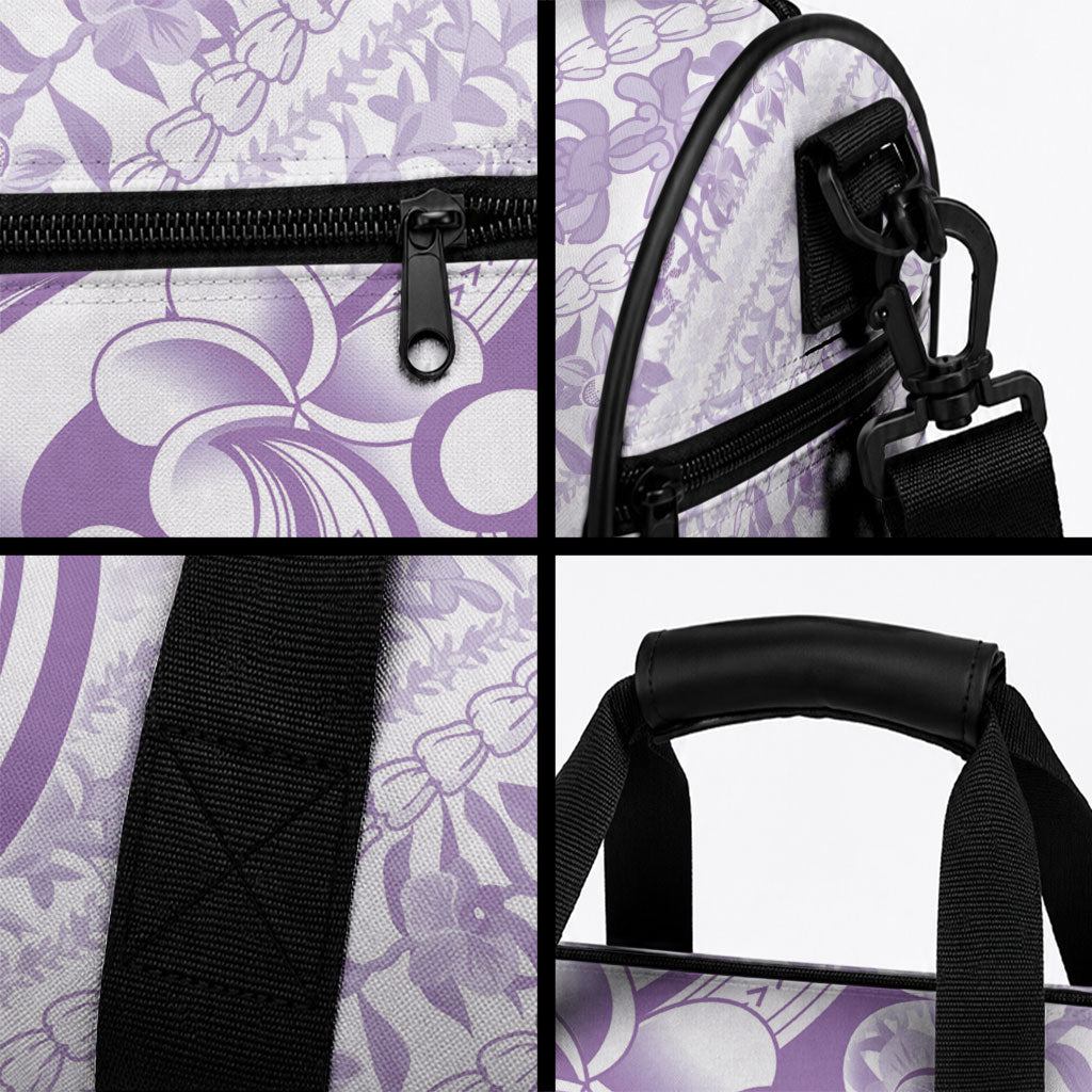 Hawaii Plumeria Lokelani Pikake Lei Duffle Bag Poni Polynesian Tattoo LT9 - Polynesian Pride