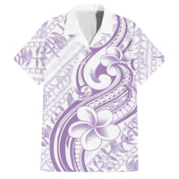 Hawaii Plumeria Lokelani Pikake Lei Family Matching Mermaid Dress and Hawaiian Shirt Poni Polynesian Tattoo LT9 Dad's Shirt - Short Sleeve Purple - Polynesian Pride