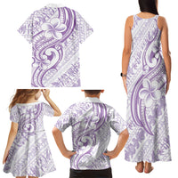 Hawaii Plumeria Lokelani Pikake Lei Family Matching Tank Maxi Dress and Hawaiian Shirt Poni Polynesian Tattoo LT9 - Polynesian Pride
