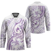 Hawaii Plumeria Lokelani Pikake Lei Hockey Jersey Poni Polynesian Tattoo