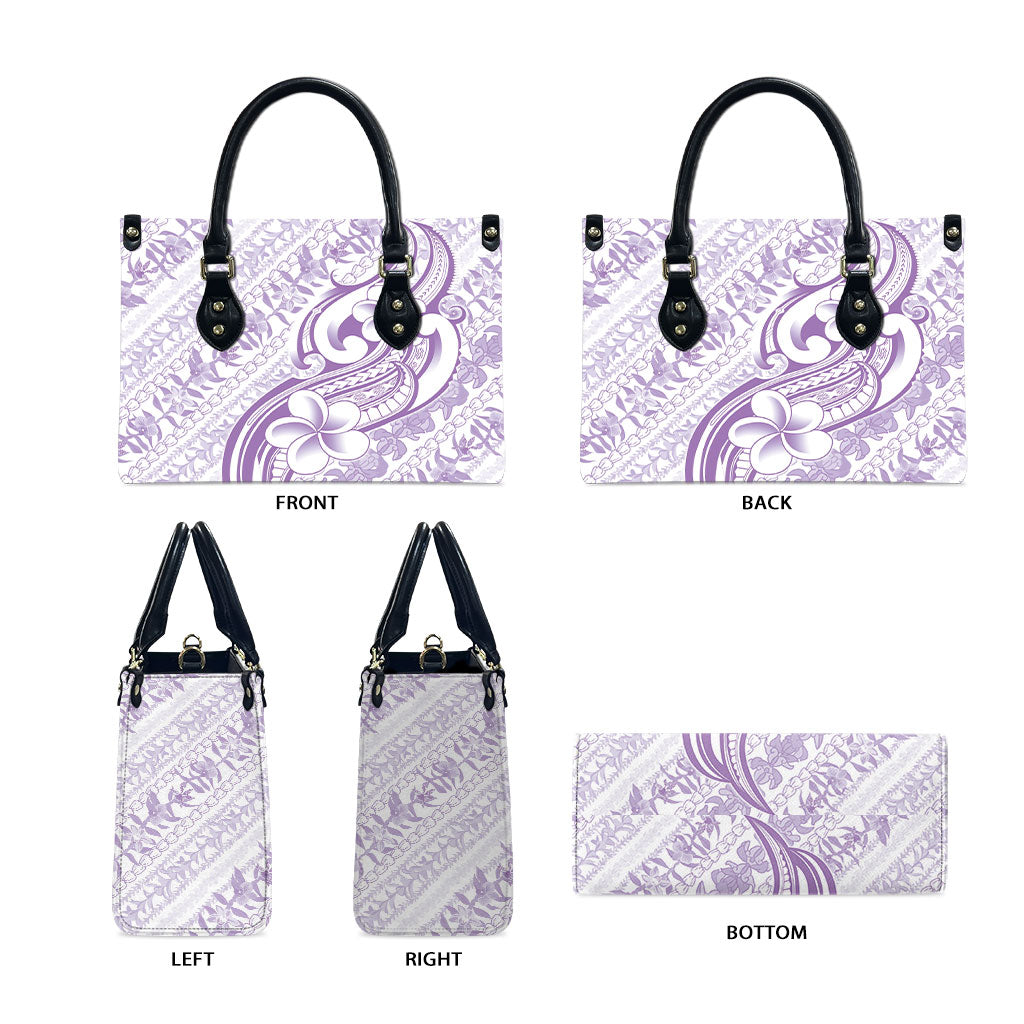 Hawaii Plumeria Lokelani Pikake Lei Leather Bag Poni Polynesian Tattoo