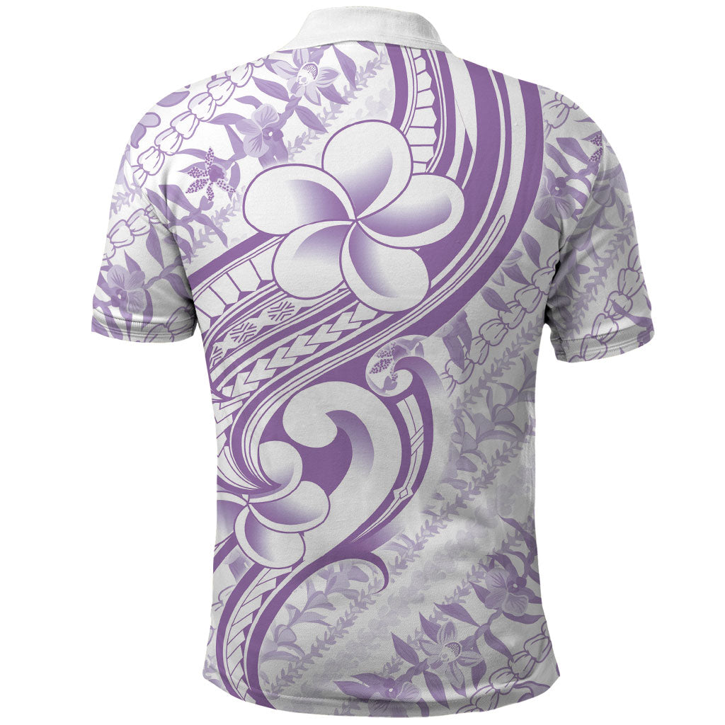 Hawaii Plumeria Lokelani Pikake Lei Polo Shirt Poni Polynesian Tattoo