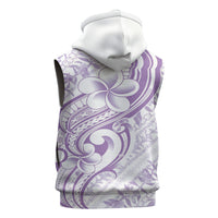 Hawaii Plumeria Lokelani Pikake Lei Sleeveless Zip Hoodie Poni Polynesian Tattoo